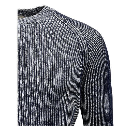 UNIT Hamburg - Never Laundry, Raglan Rippe, Leinen mit Baumwolle, blau - Never Laundry