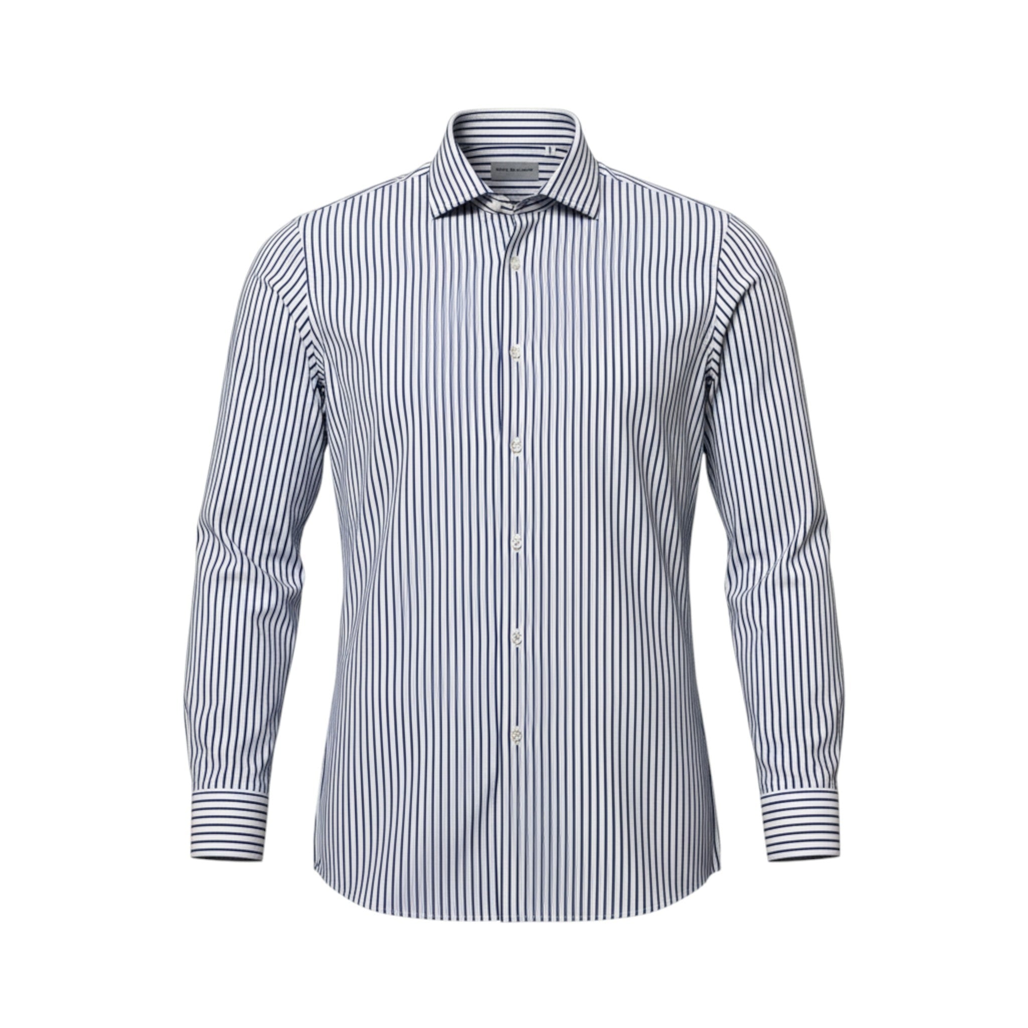 UNIT Hamburg - Never Laundry, Slim Fit, Baumwolle, dunkelblau - weiss gestreift - Never Laundry