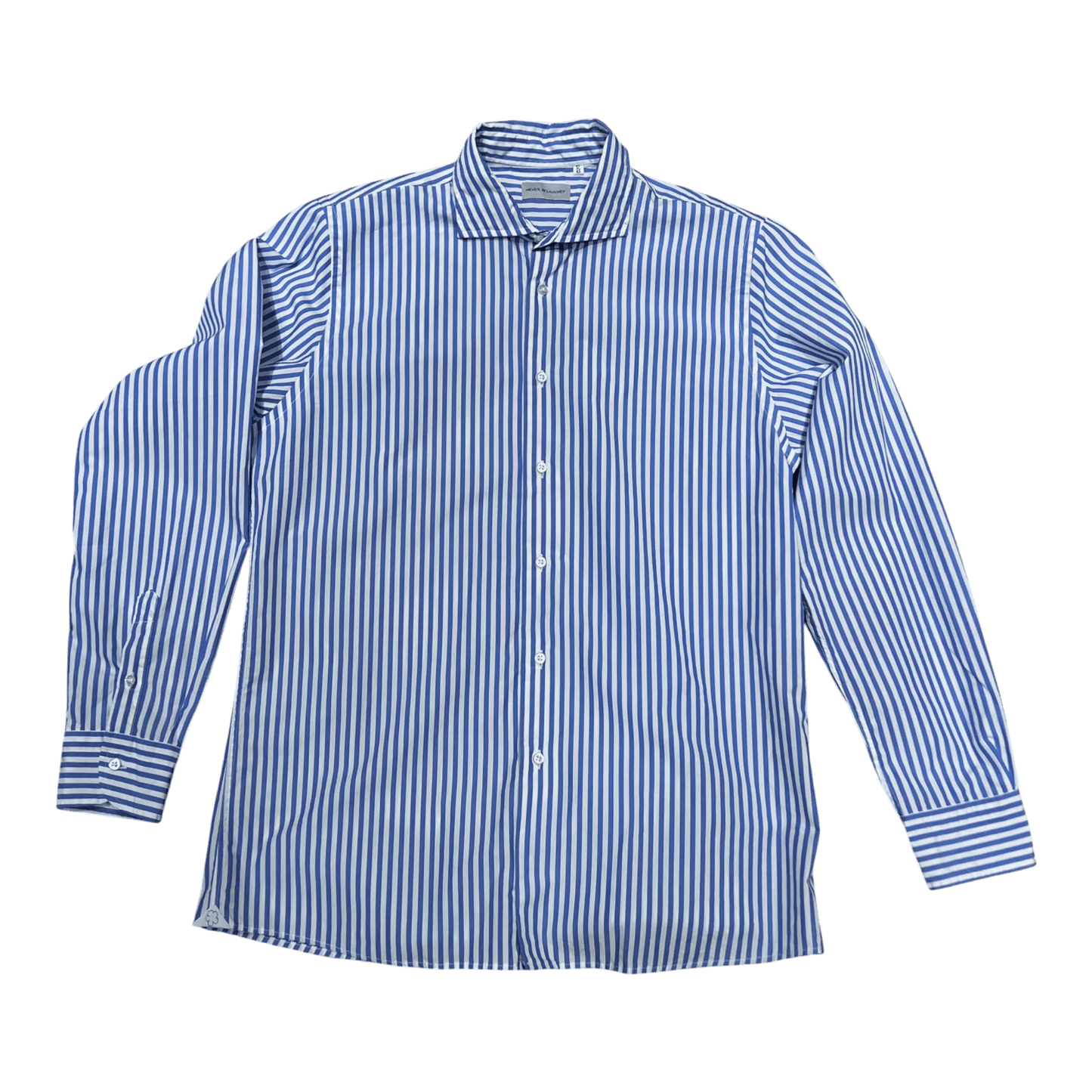 UNIT Hamburg - Never Laundry, Slim Fit, Baumwolle, weiß roylblau gestreift - Never Laundry