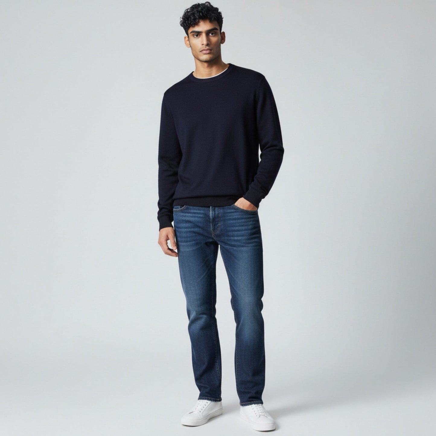 UNIT Hamburg - Never Laundry Super Tasmania Rundhals – Navy - Never Laundry