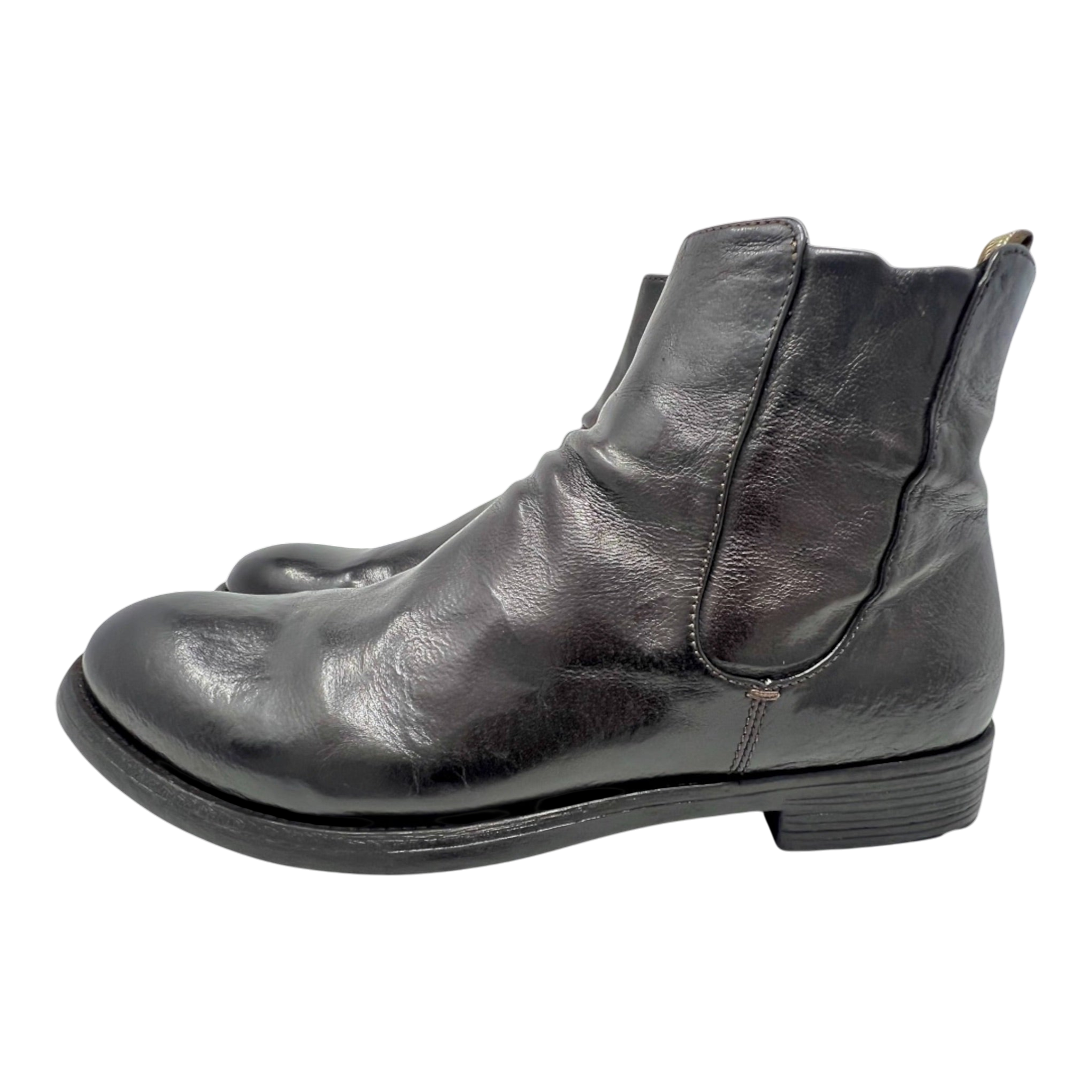 Officine Creative, HIVE, Chelsea Zip Boot, Kautschuksohle, braun