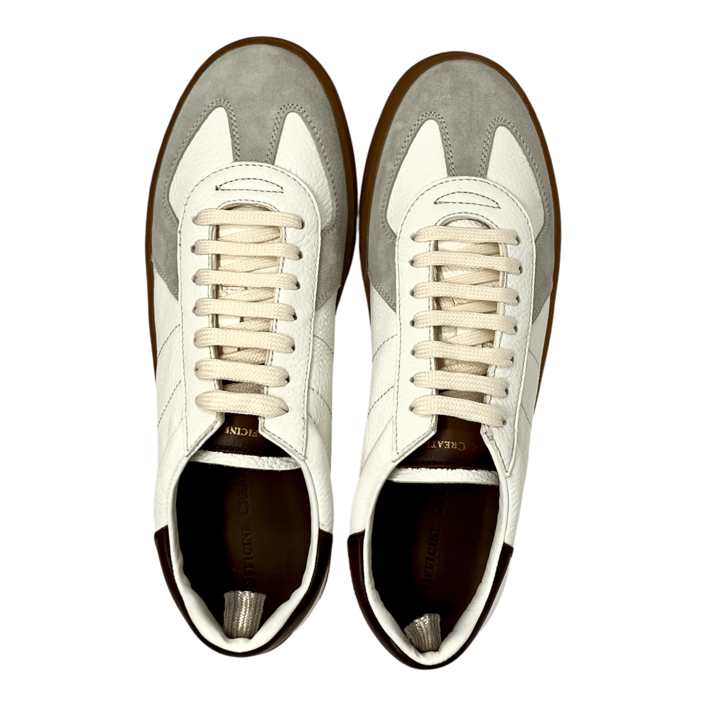 UNIT Hambourg - Officine Creative, MILITIA, baskets blanches, semelle en caoutchouc naturel de cerf - Officine Creative