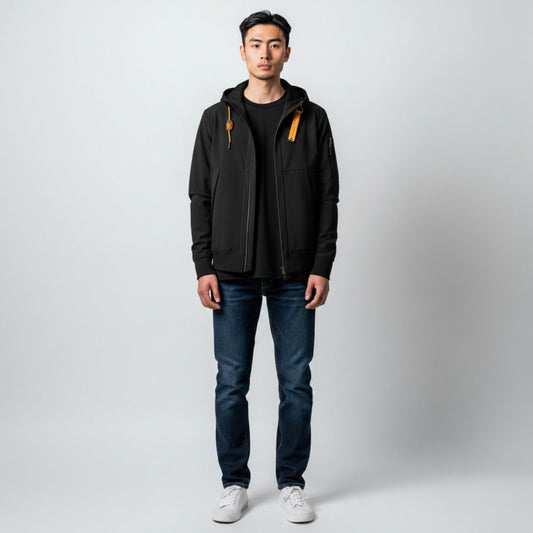 UNIT Hamburg - Parajumpers Abner: 3 - layer softshell blouson, black - Parajumpers