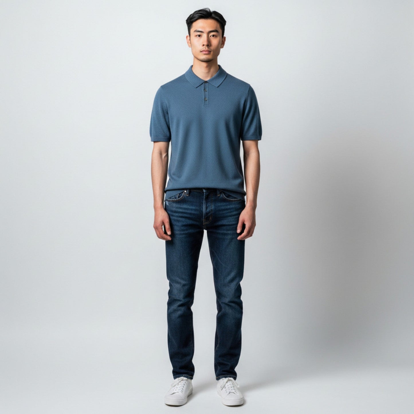UNIT Hamburg - Roberto Collina Frottee - Polo, denimblau - Roberto Collina