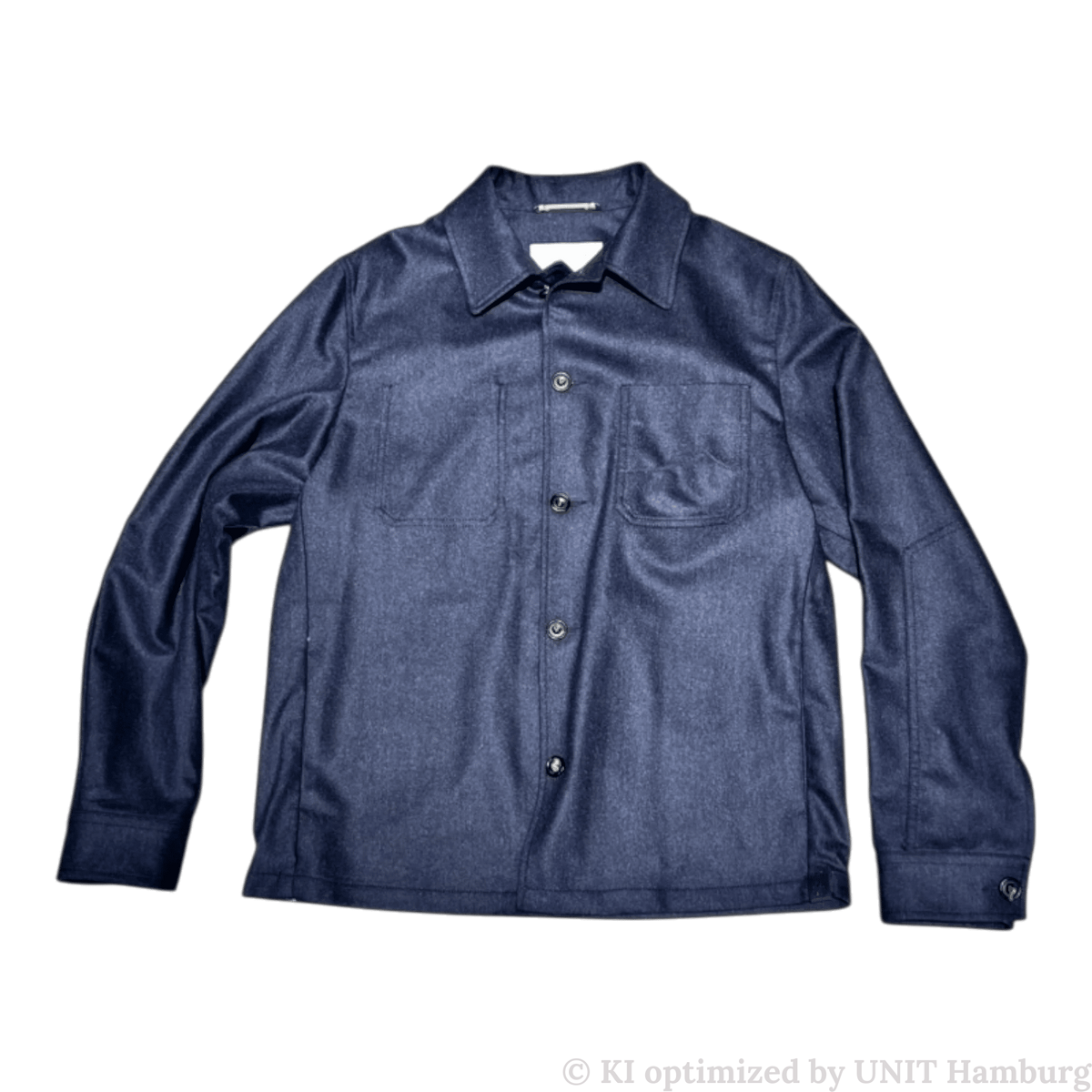 Watermarked - Jacob Cohën, Overshirt Dunkelblau aus Wolle, navy