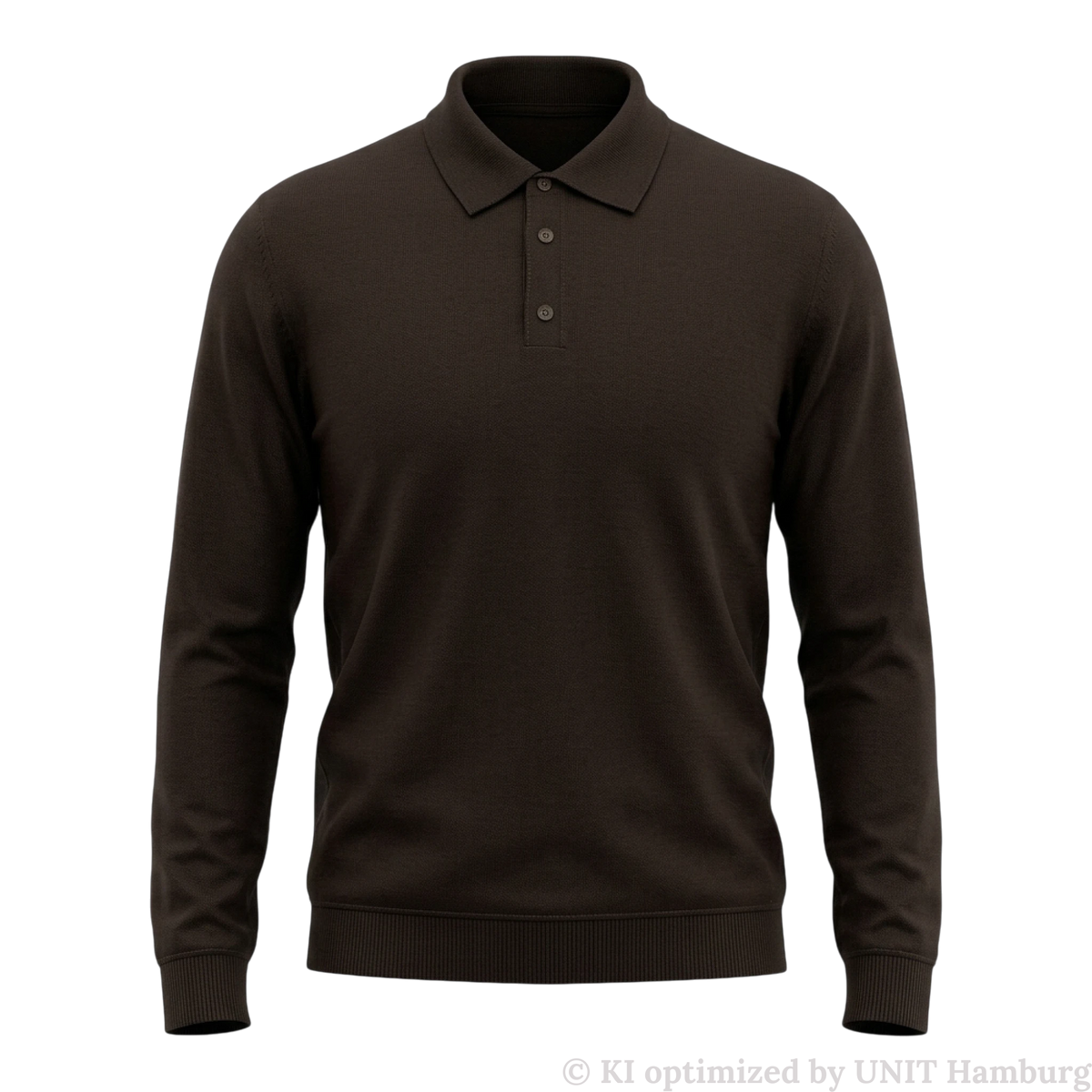 Watermarked - Roberto Collina Merino-Poloshirt Dunkelbraun
