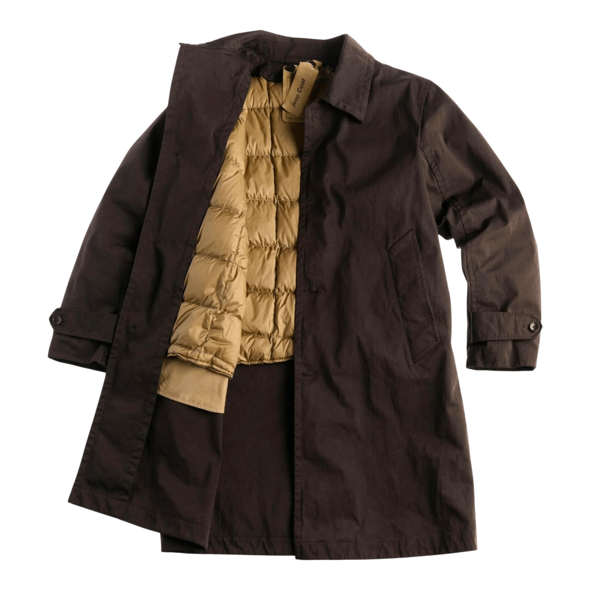 UNIT Hamburg - Ten c, JEEP , daunengefüllter Mantel, OJJ, espresso braun - Ten c