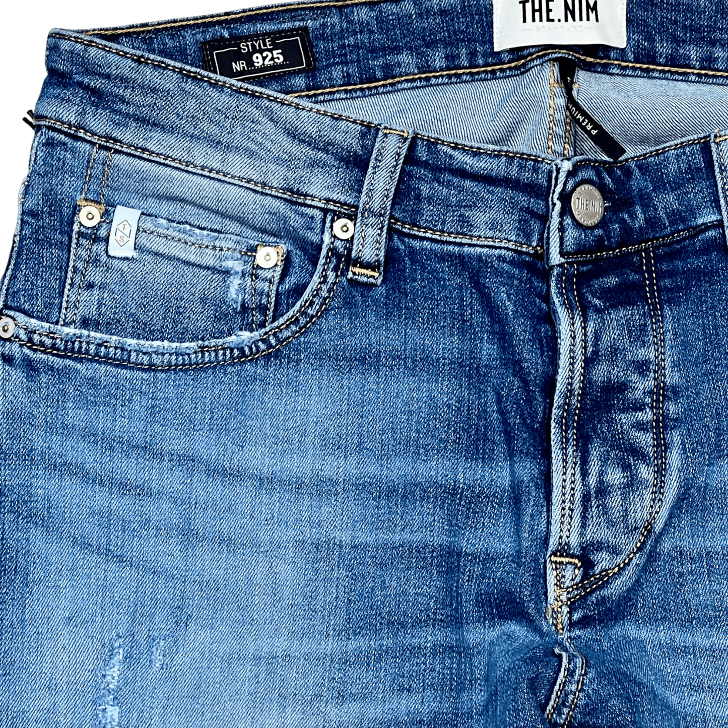 UNIT Hamburg - THE.NIM STANDARD, Morrison Tapered, Light Distressed, medium bleu - THE.NIM STANDARD