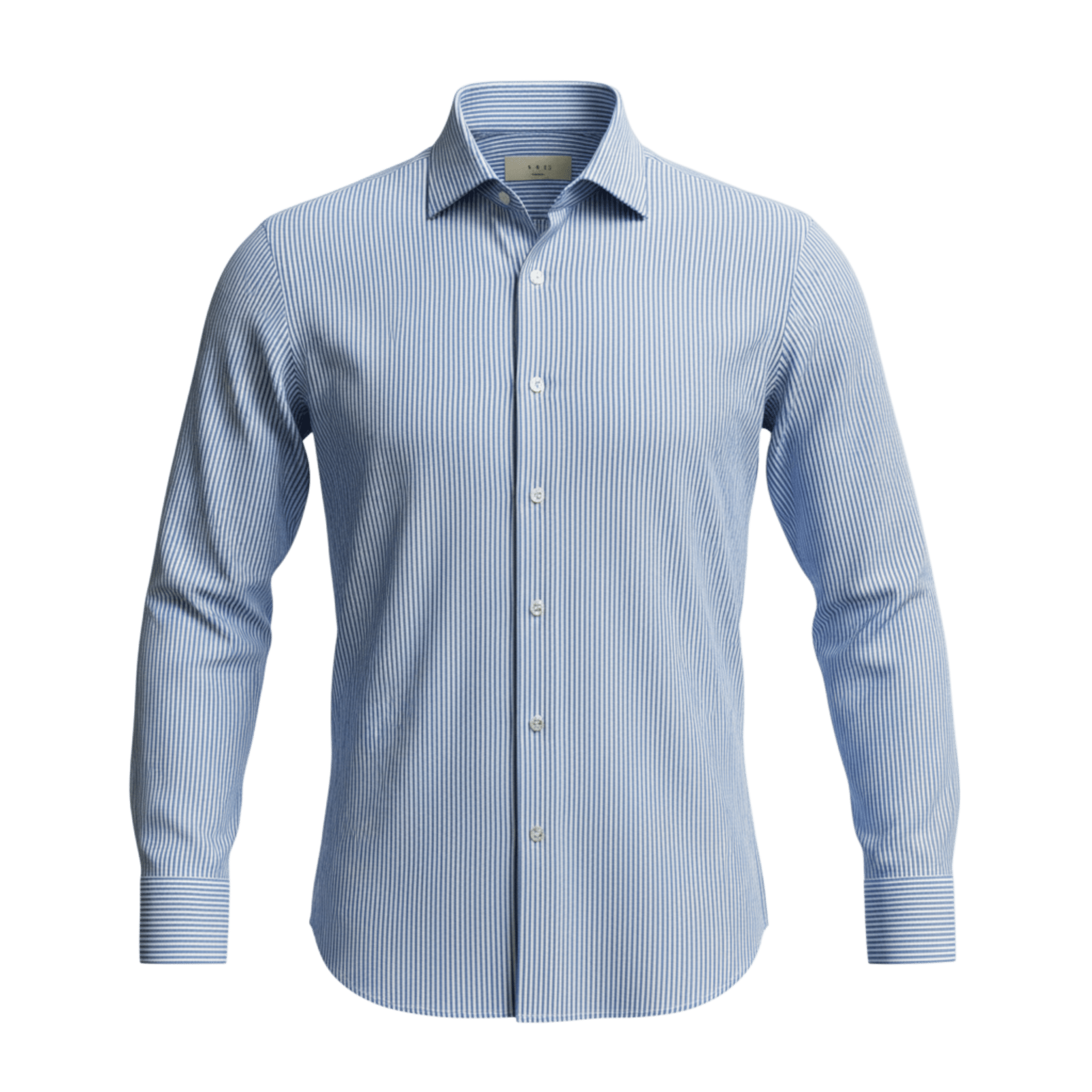 UNIT Hamburg - Xacus Seersucker Hemd, blauer Römerstreifen – Made in Italy - Xacus