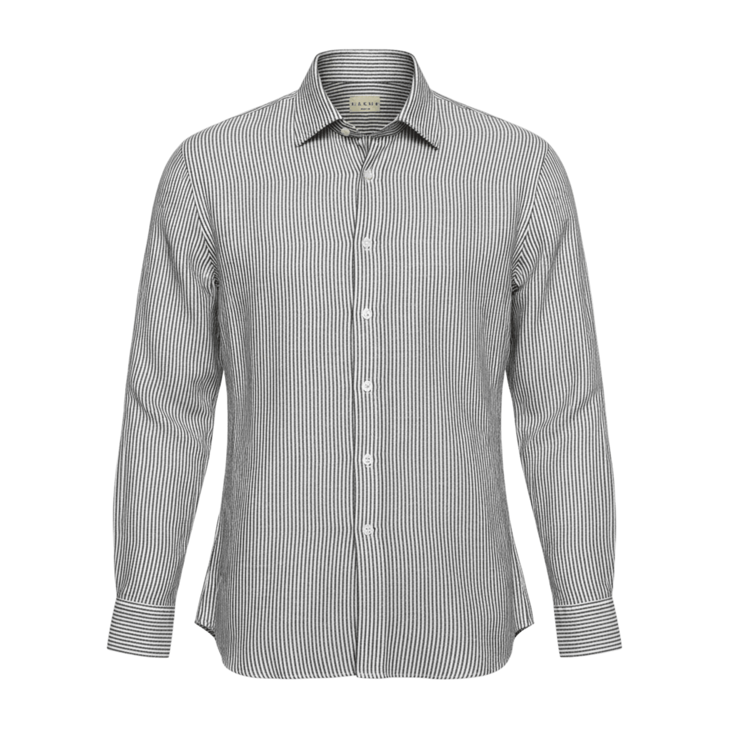 UNIT Hamburg - Xacus Washed Linen Stripe, blanc à rayures marron - Xacus