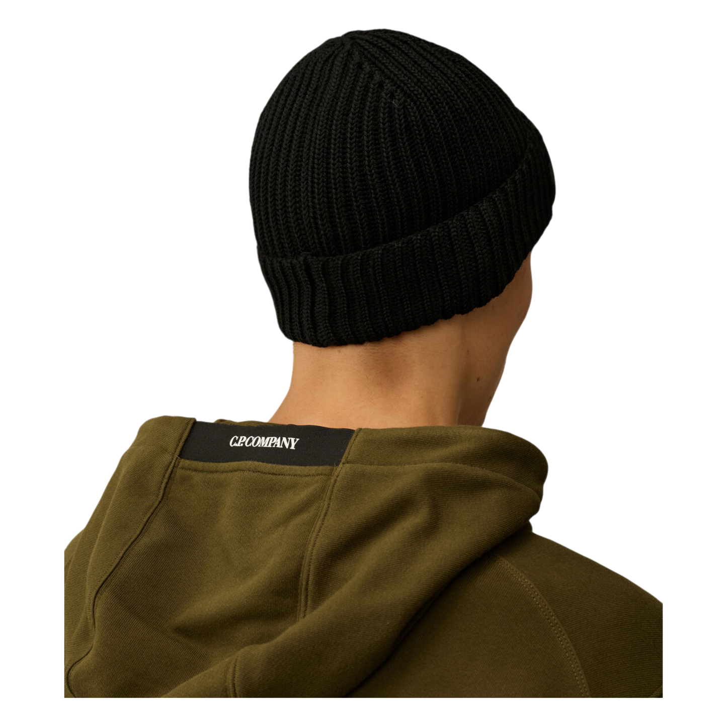 C.P. Company,Mütze,C.P. Company, Merino Beanie mit Goggle, black,UNIT Hamburg