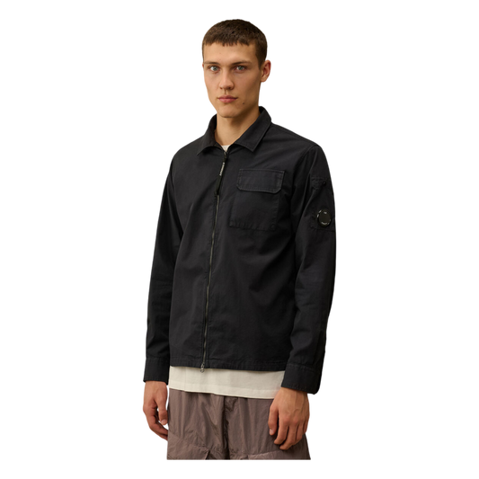 C.P. Company, Gabardine Zipped Overshirt, night shade