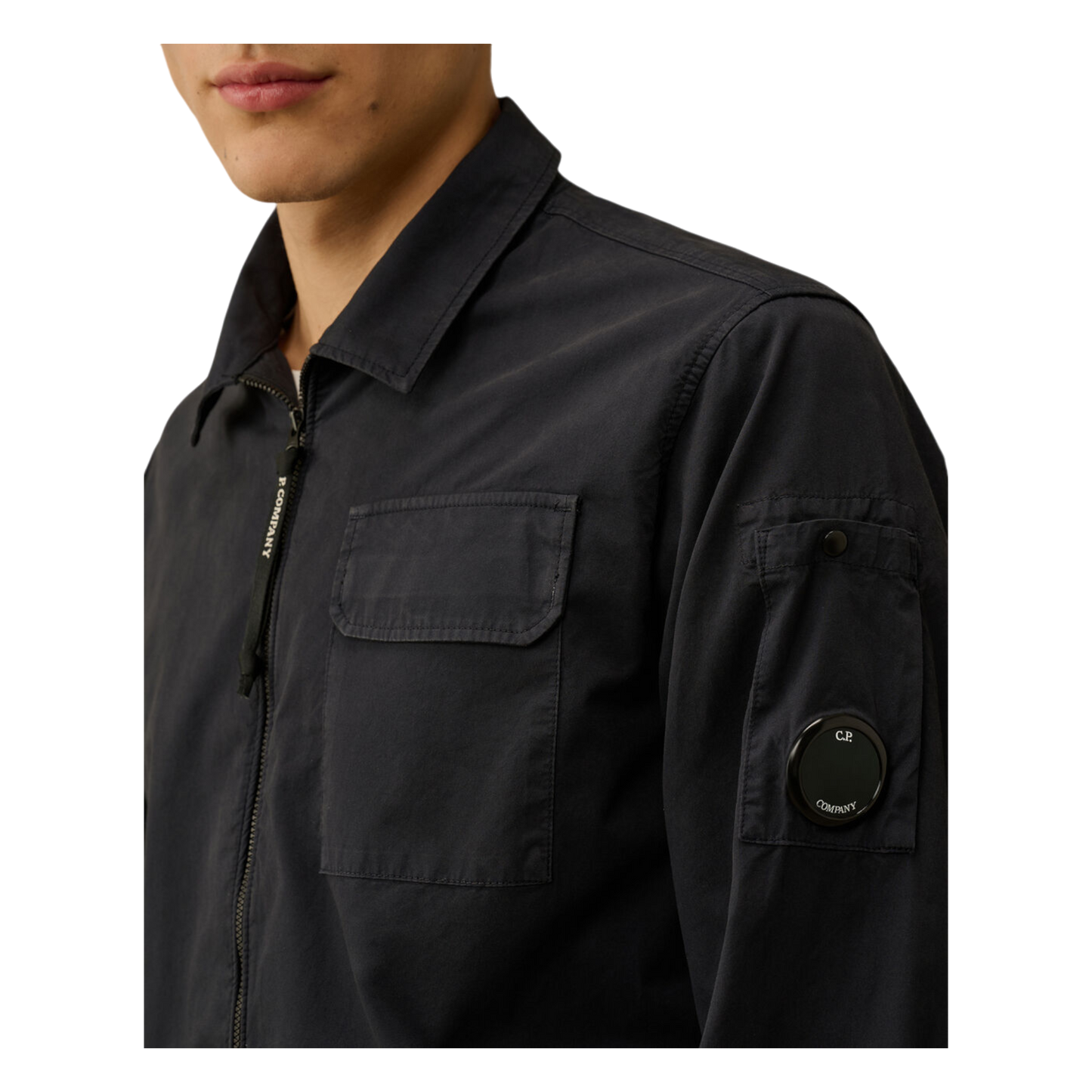 C.P. Company, Gabardine Zipped Overshirt, night shade