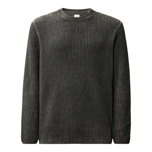 C.P. Company, Chenille Pullover in Raven Grey aus Baumwolle - UNIT Hamburg