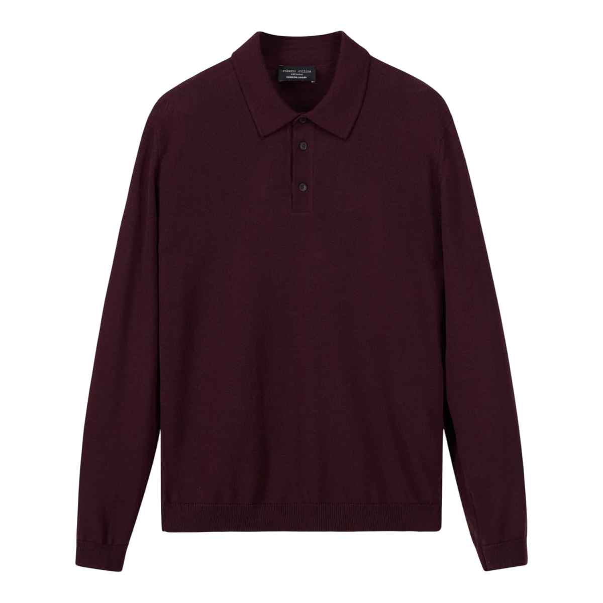 Roberto Collina Poloshirt aus Merinowolle, dunkles Rot