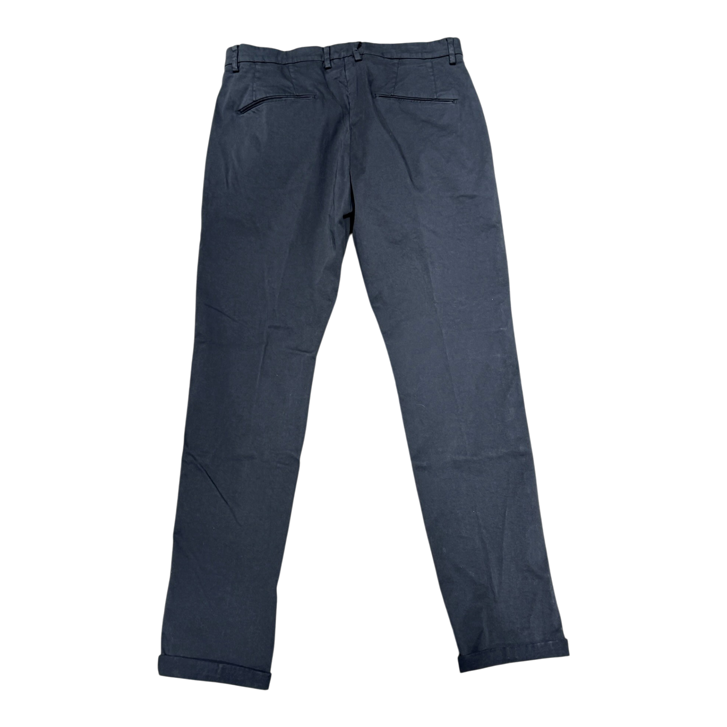 Never Laundry Chino navy aus Baumwolle mit Stretch