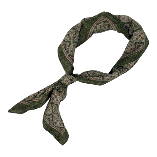 Ascot, Tuch oder Bandanas, maurisches Muster grün 67x67cm