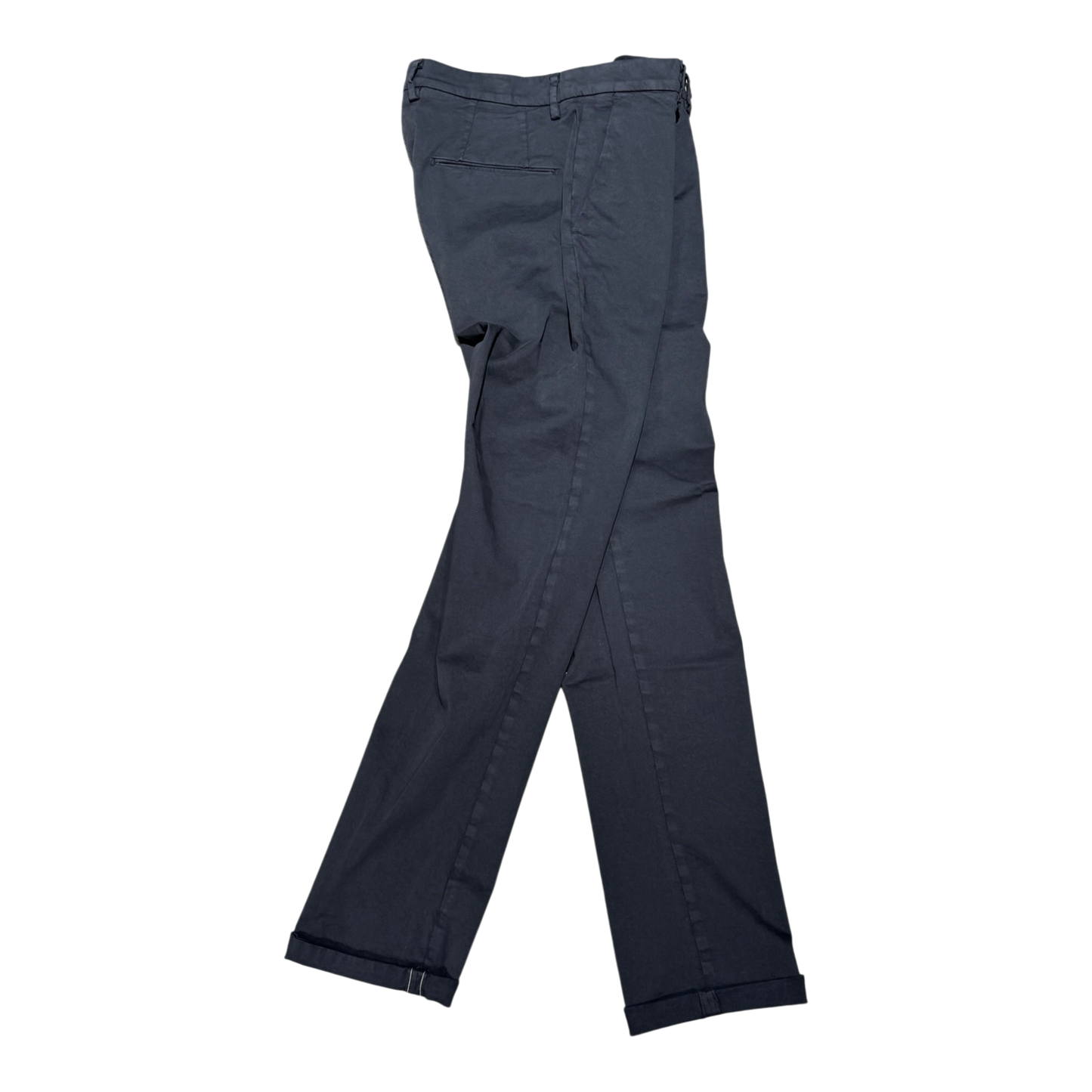 Never Laundry Chino navy aus Baumwolle mit Stretch