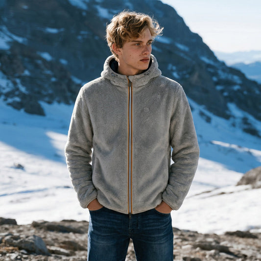 K-Way, Jack Wendejacke in Blue Depth und Grey Mist