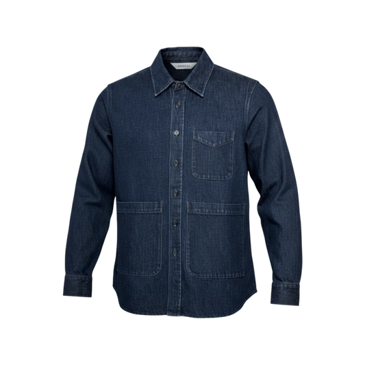 ASPESI, Selvedge Denim Overshirt, dunkeblau - UNIT Hamburg