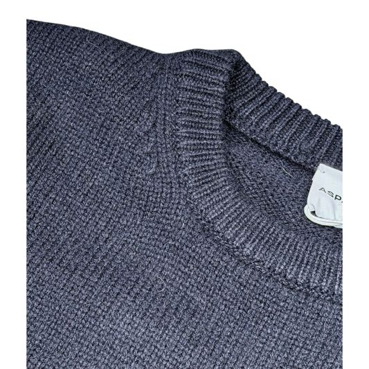 Aspesi, Grobstrick-Pullover in Navy - UNIT Hamburg