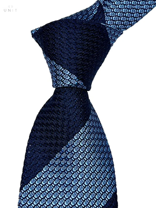 Ascot, Krawatte Grenadine Streifen, navy-blau Ascot