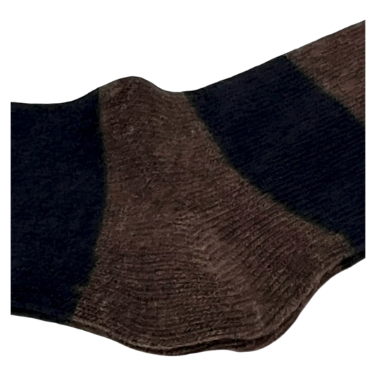 ANT45 GEEL Socken braun-navy gestreift aus Wollmix - UNIT Hamburg