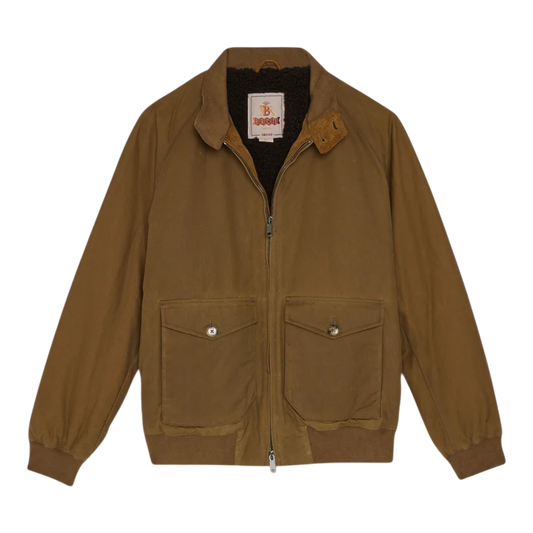 Baracuta, G9 Harrington, veste en cire, beige foncé
