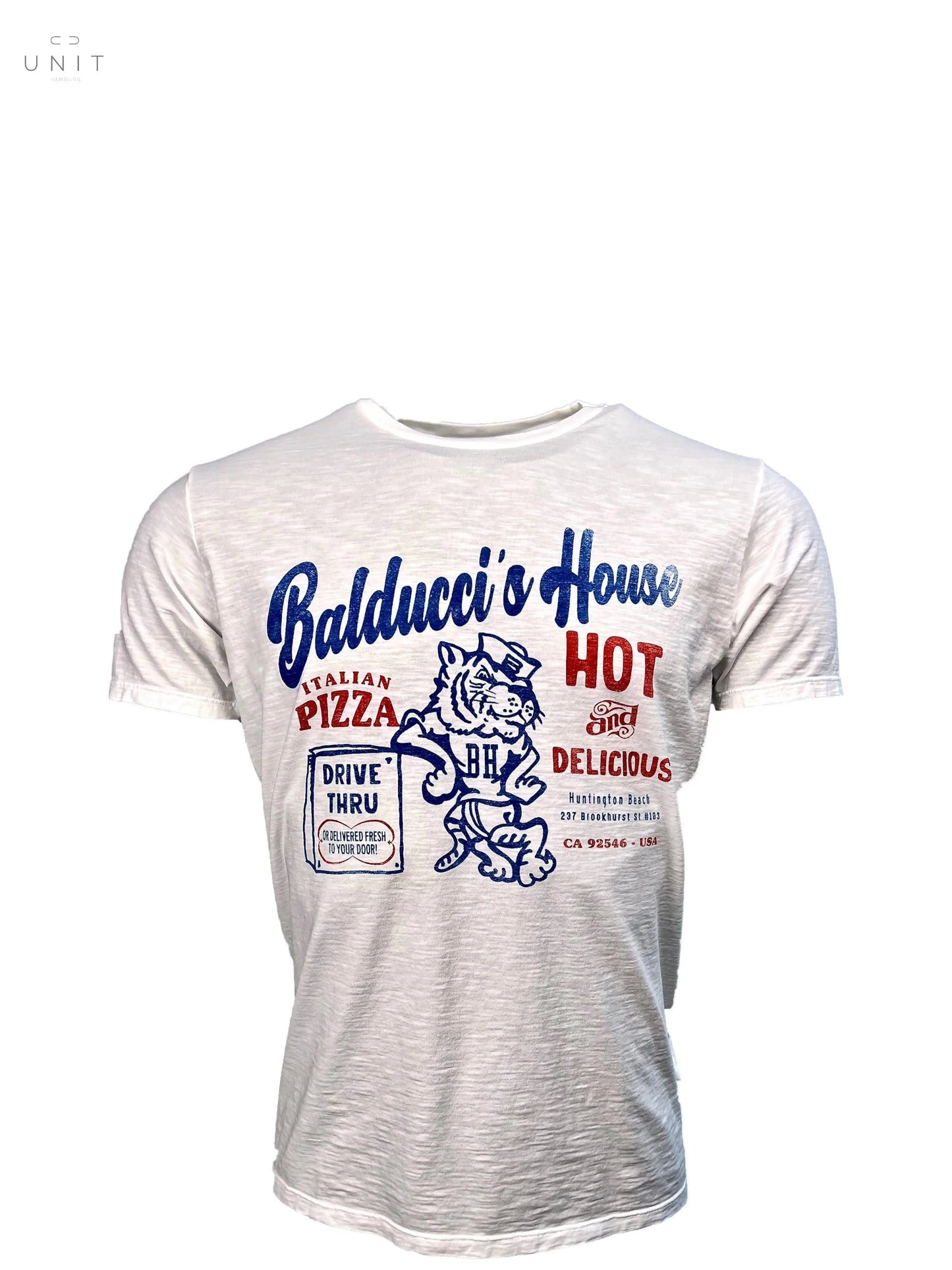 Bowery NYC,T-Shirt,Bowery NYC,  Balducci's House Print, Slub Jersey T-Shirt, weiss,UNIT Hamburg