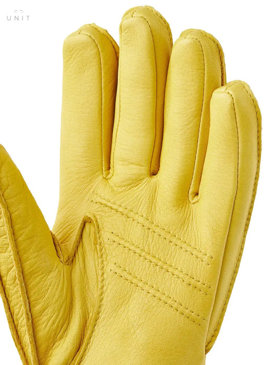 Hestra,Handschuhe,Hestra, Hirschlederhandschuhe mit Primaloft Futter, gelb,UNIT Hamburg