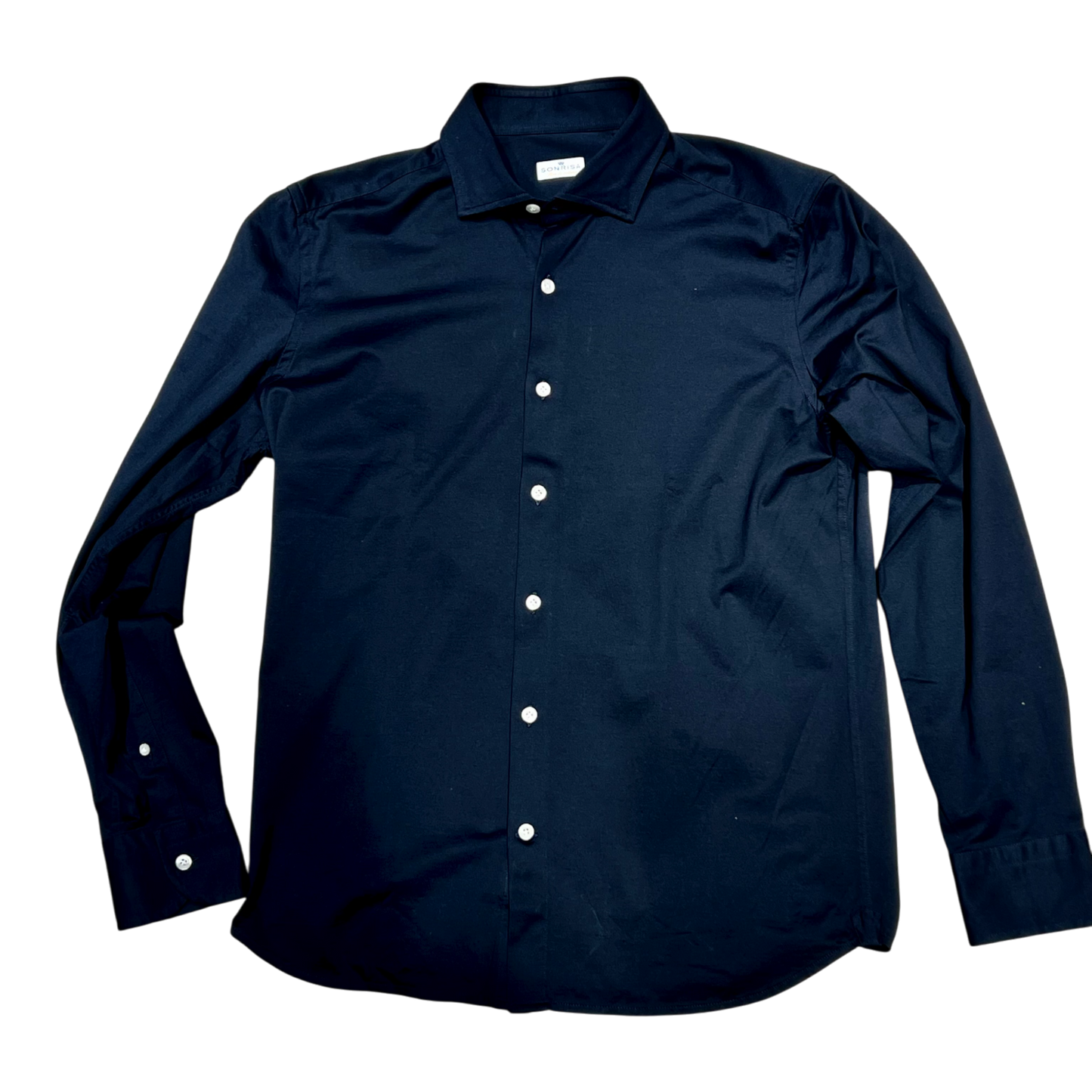 Sonrisa, la fine chemise en jersey, bleu marine