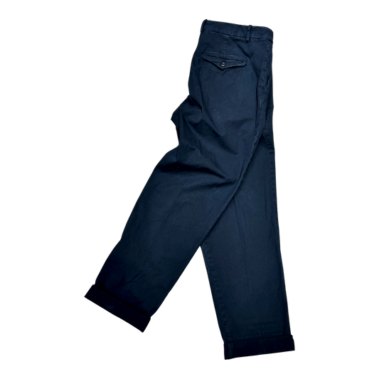 Never Laundry Il Pinces – Milano Blu Gabardine Hose, Mailandblau