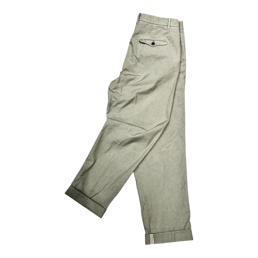 Never Laundry Il Pinces – Salbei Gabardine Hose, salbei