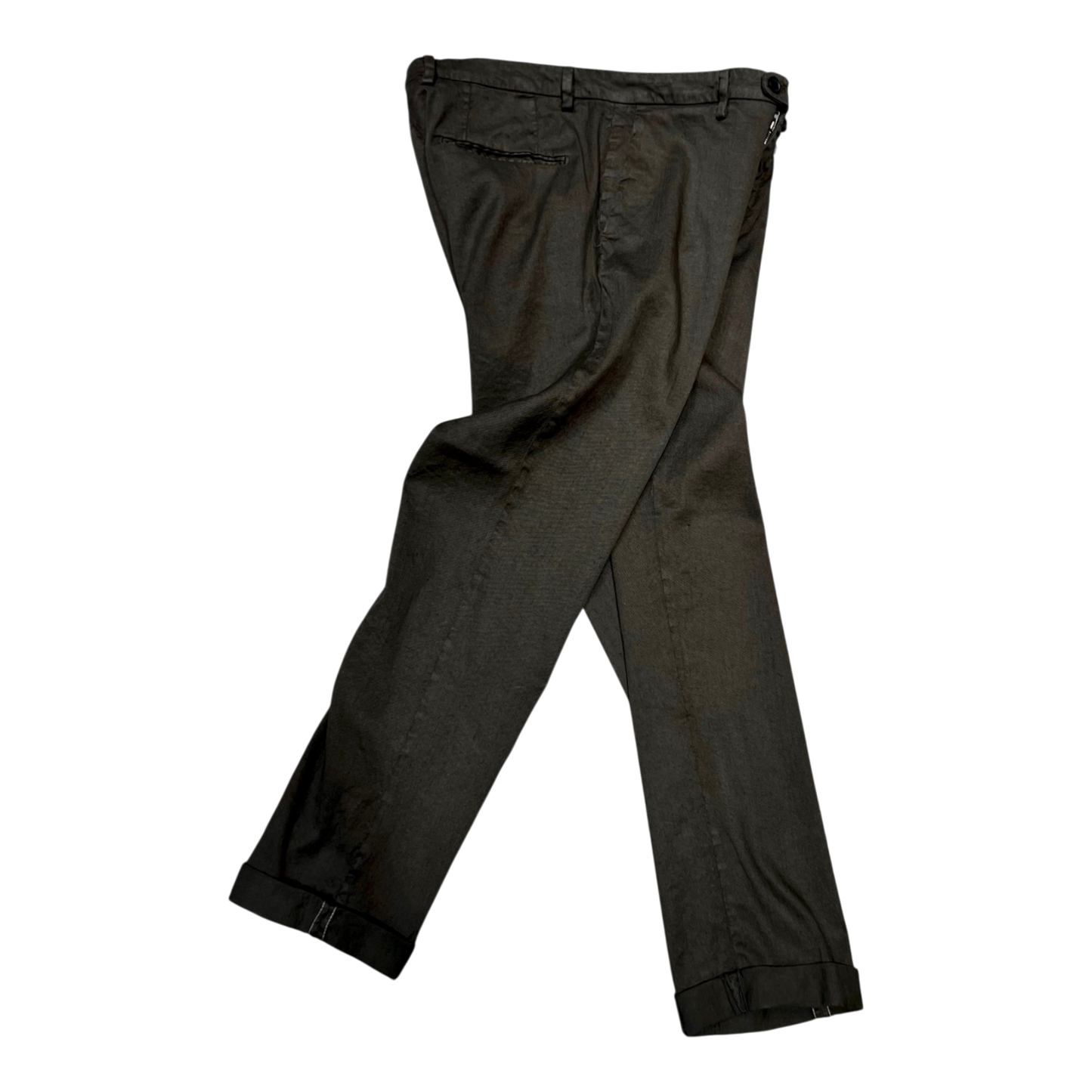 Never Laundry, Boston, Hose Leinen-Baumwolle, terrabraun