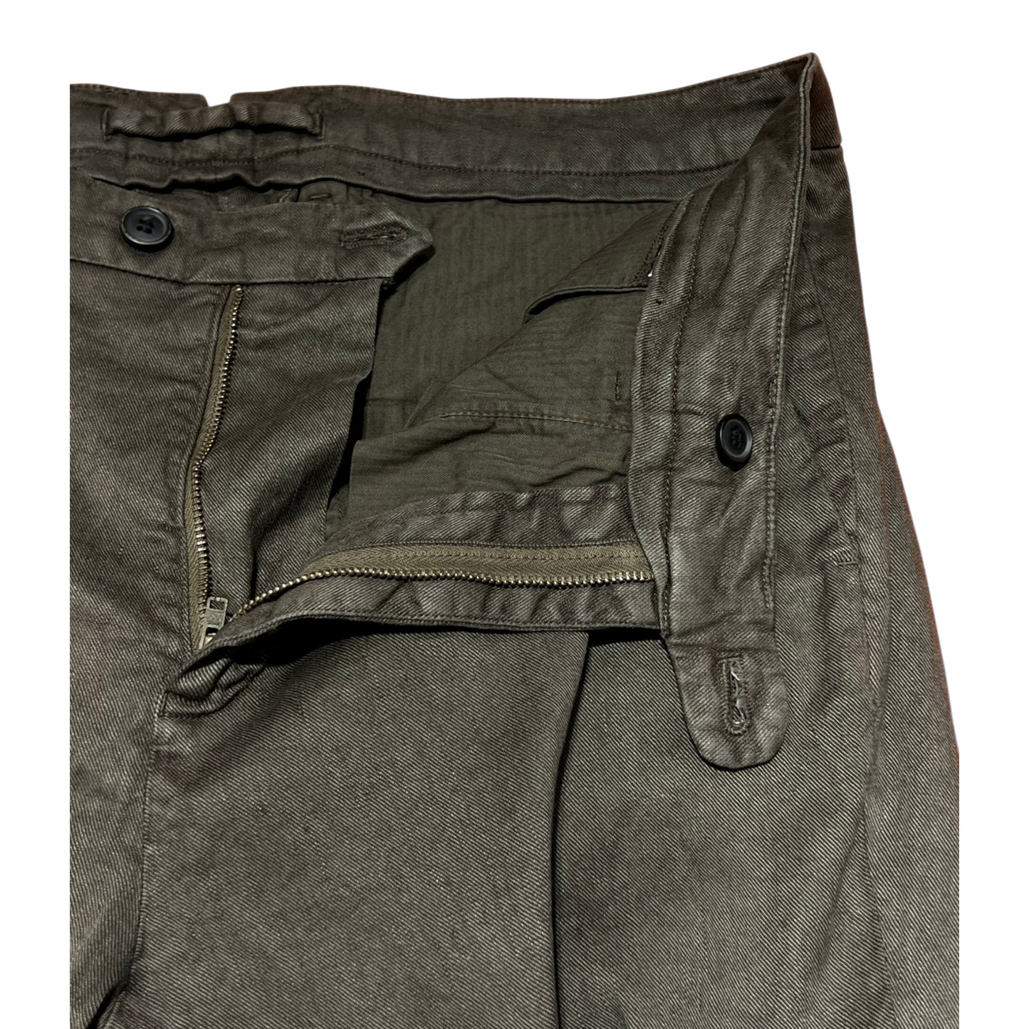 Never Laundry, Boston, Hose Leinen-Baumwolle, terrabraun