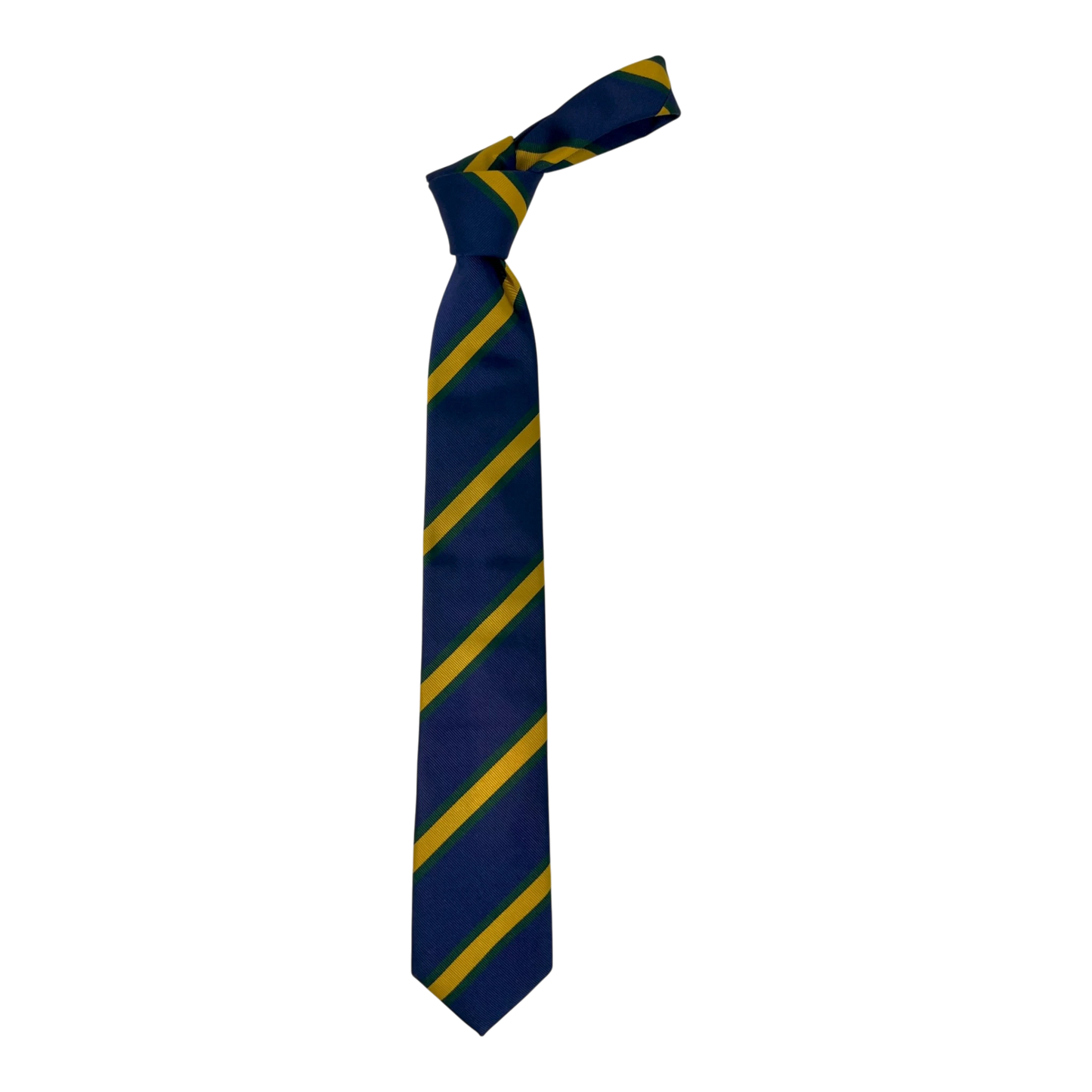Ascot, Regimentskrawatte, Seide, blau-gelb