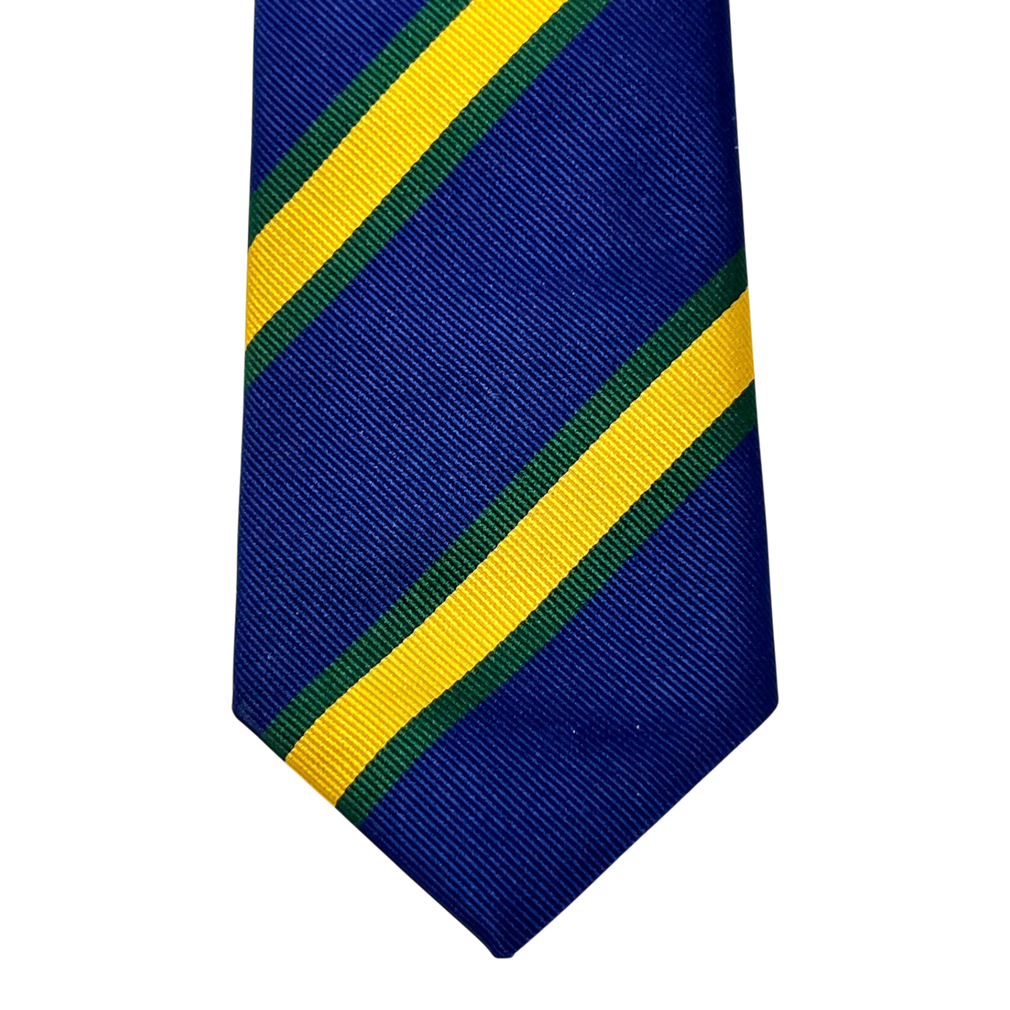 Ascot, Regimentskrawatte, Seide, blau-gelb