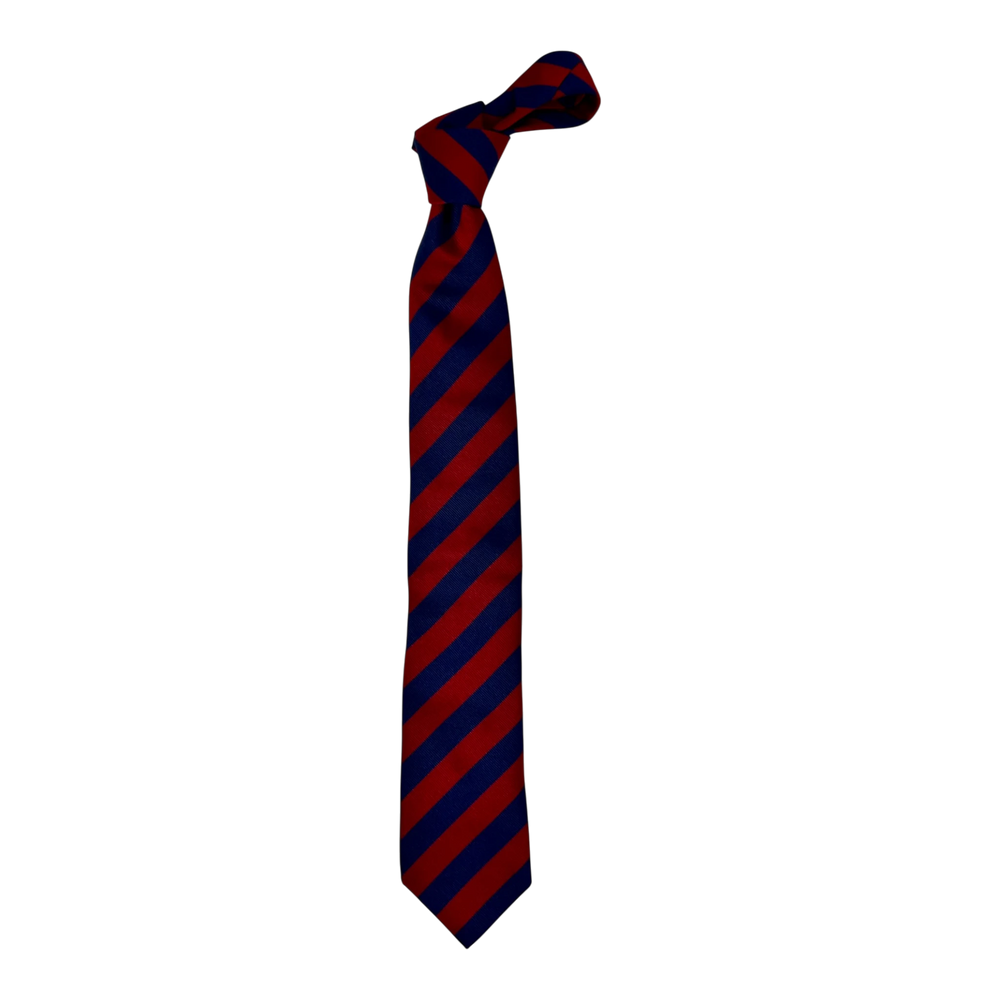 Ascot, Regimentskrawatte, Seide, rot-blau gestreift