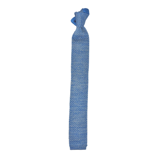 Ascot, Seidenstrickkrawatte, himmelblau melange