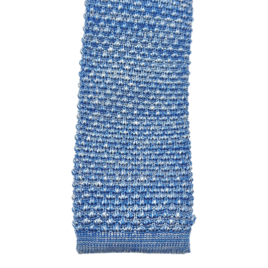Ascot, Seidenstrickkrawatte, himmelblau melange