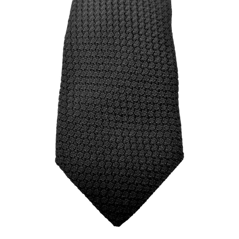 Ascot, Grenadine Seidenkrawatte, schwarz