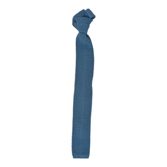 Ascot, Seidenstrickkrawatte, uni babyblau