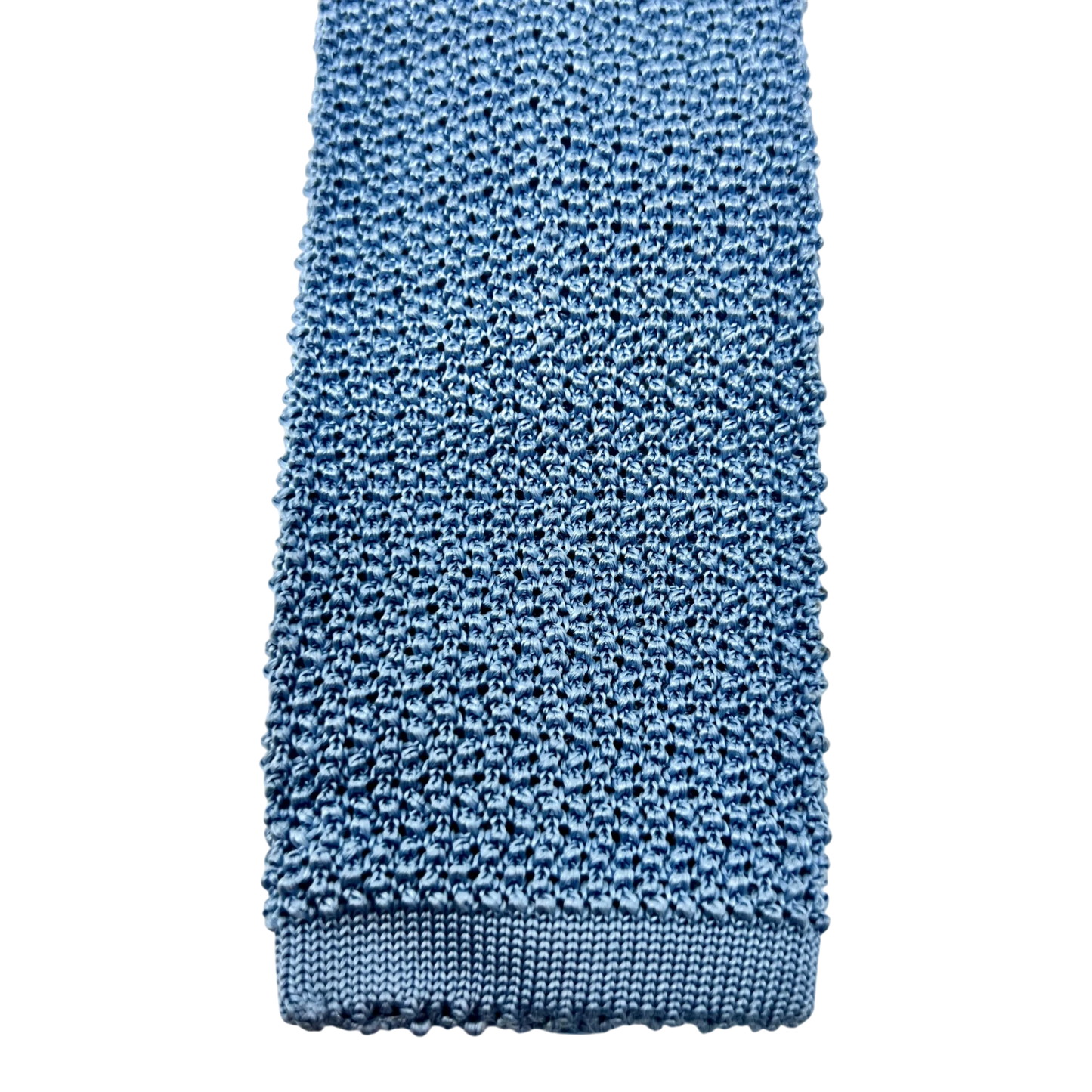 Ascot, Seidenstrickkrawatte, uni babyblau