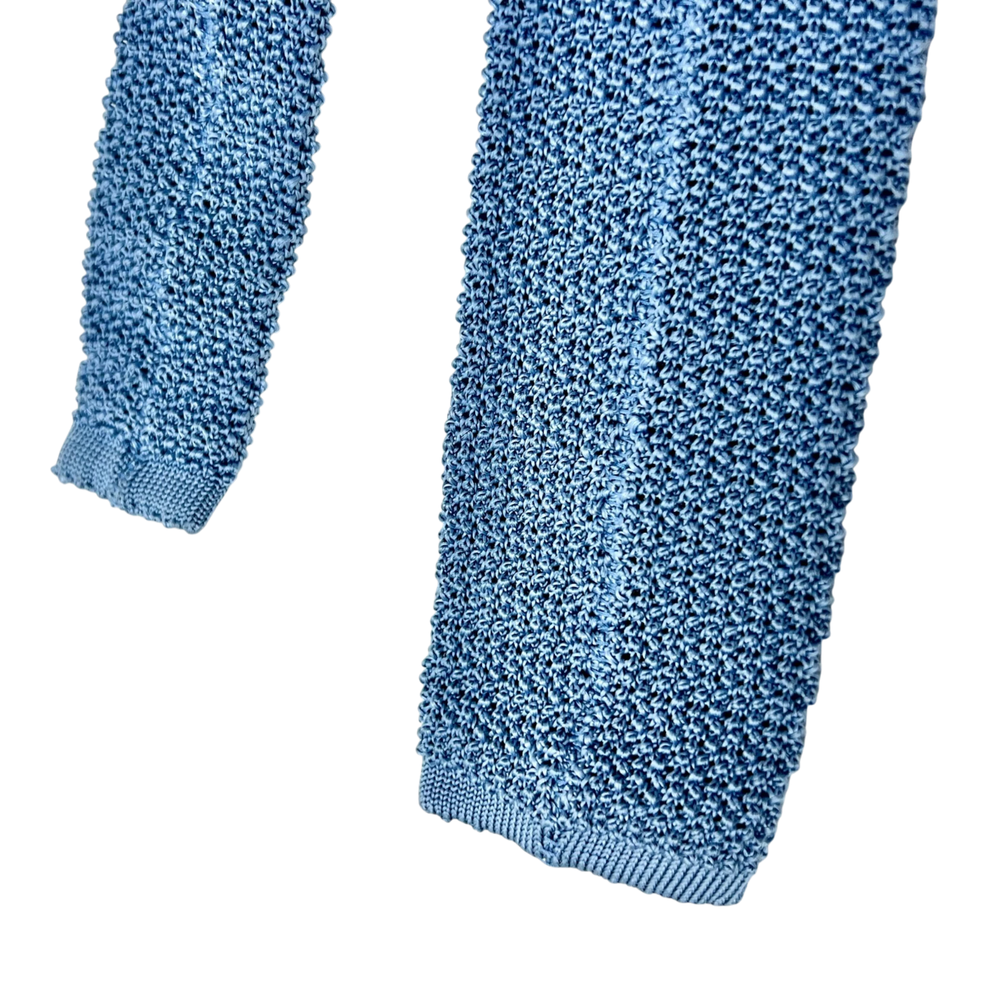 Ascot, Seidenstrickkrawatte, uni babyblau
