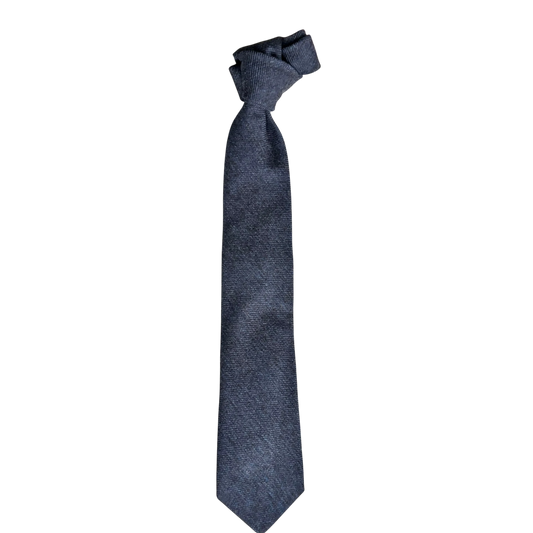 Ascot, Woll-Seidenkrawatte, blau-braun
