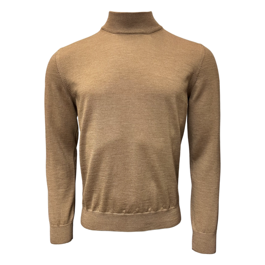 Never Laundry,Pullover,Never Laundry, Merino Stehkragen Pullover, camel,UNIT Hamburg