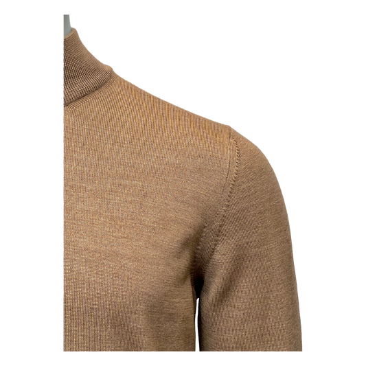 Never Laundry,Pullover,Never Laundry, Merino Stehkragen Pullover, camel,UNIT Hamburg