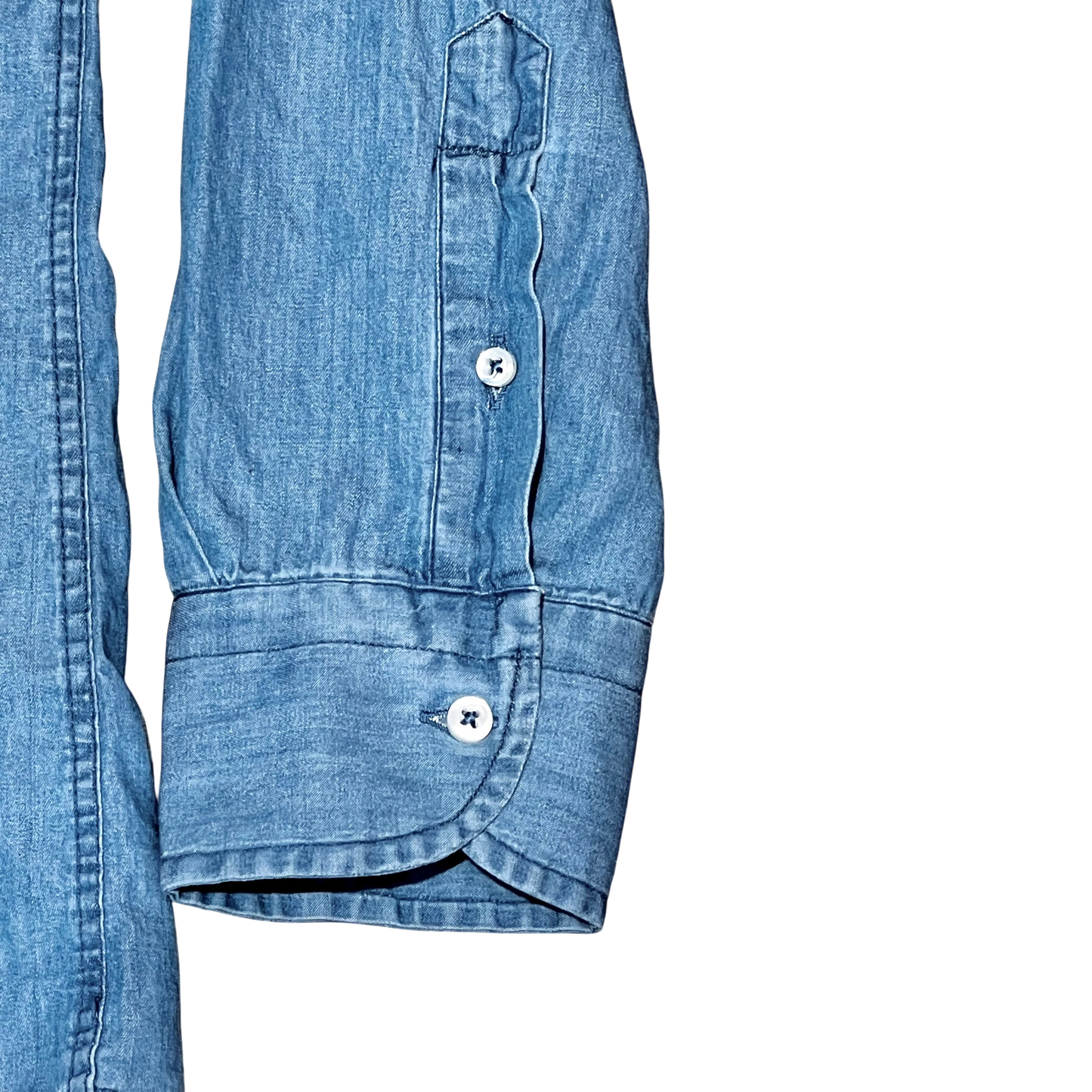 Never Laundry Denimhemd light washed aus Baumwolle