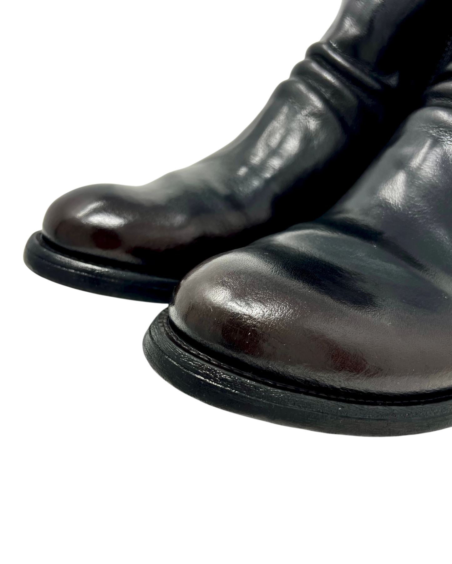 Officine Creative Chelsea Zip Boot Patina, schwarzbraun