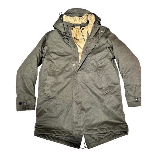 Ten c, Core Down Parka aus OJJ mit Daunenfüllung, oliv